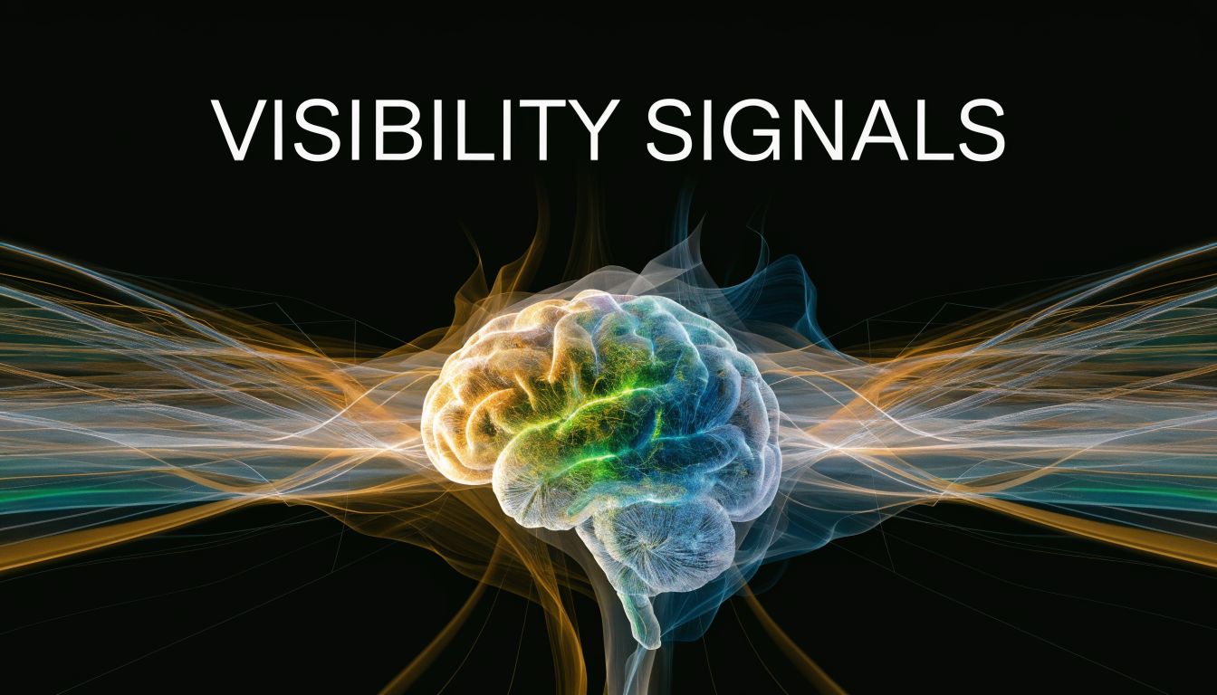A colorful digital human brain representation emitting light waves against a sleek dark background.